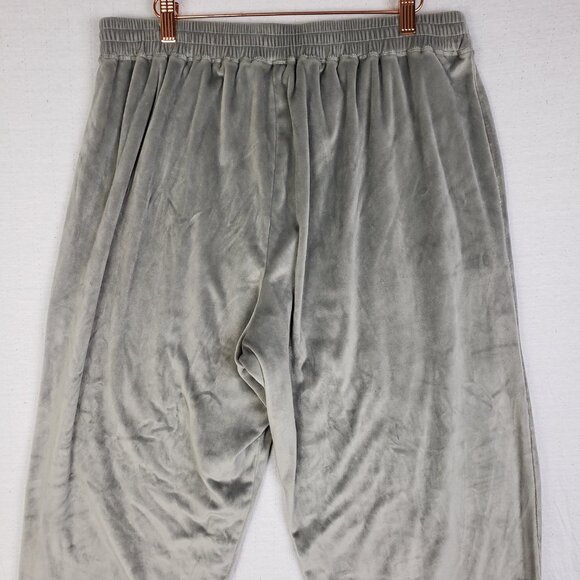 SKIMS Gray Velour Wide Leg Jogger Pants Sweatpants Pull-on size XL Lounge Soft - Picture 11 of 15